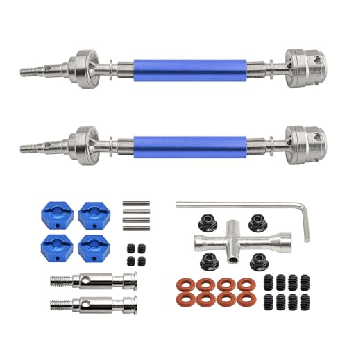1 Paar Metall CVD Antriebswelle mit Hex Adapter RC Upgrade Teile für ARRMA 1/10 2WD Gorgon RC Car (Blau) von ULIIK