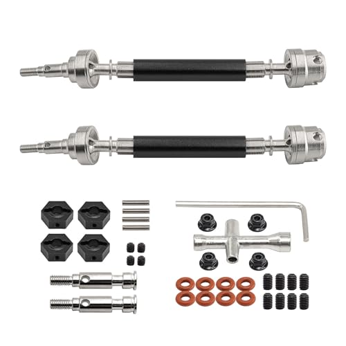 1 Paar Metall CVD Antriebswelle mit Hex Adapter RC Upgrade Teile für ARRMA 1/10 2WD Gorgon RC Car (Schwarz) von ULIIK