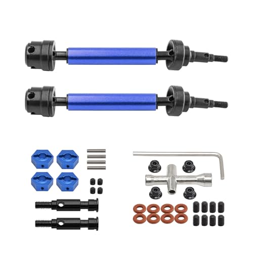 1 Paar Metall CVD Antriebswelle mit Rad Hex Adapter RC Upgrade Teile für ARRMA 1/10 2WD Gorgon RC Car (Blau) von ULIIK