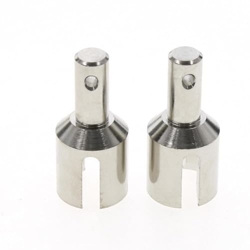 1 Paar Metall-Differentialbecher Diff Cup RC verbesserte Teile für TRAXXAS 1/8 4WD Schlitten RC Auto (Silber) von ULIIK