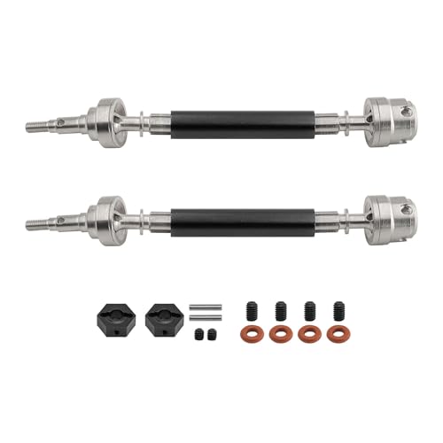 1 Paar Metall Hintere CVD Antriebswelle mit Hex Adapter RC Upgrade Teile für ARRMA 1/10 2WD Gorgon RC Car (Schwarz) von ULIIK