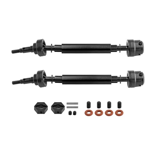 1 Paar Metall Hintere CVD Antriebswelle mit Rad Hex Adapter RC Upgrade Teile für ARRMA 1/10 2WD Gorgon RC Car (Schwarz) von ULIIK
