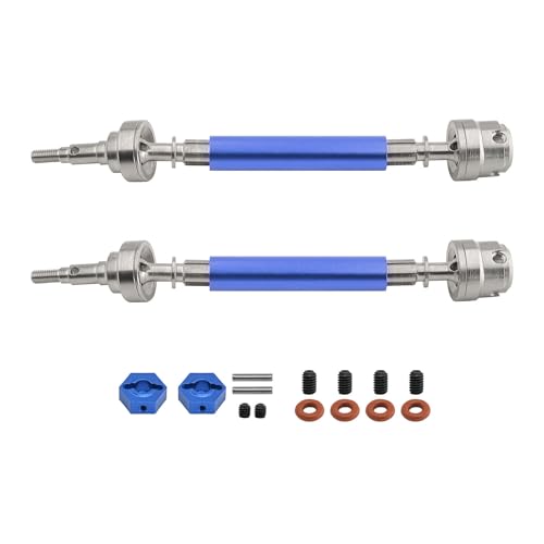 1 Paar Metall Hintere CVD Antriebswelle mit Sechskant-Adapter RC Upgrade Teile für ARRMA 1/10 2WD Gorgon RC Car (Blau) von ULIIK
