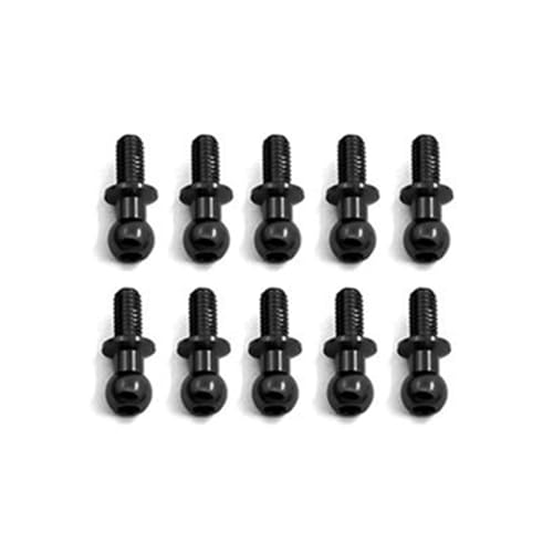 10 Stück Metall-Kugelkopf RC verbesserte Teile für Sakura D5 Tamiya TT01 TT02 RC Auto (schwarz) von ULIIK