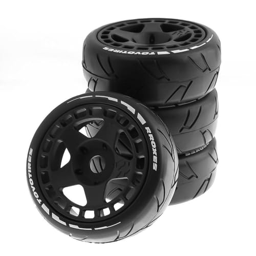 4 Stück 105x40mm 17mm Sechskantachse RC Ersatzteile für HongNor X3GT KM Rally ARRMA HSP KYOSHO 1/7 1/8 Kurzfeld-LKW Desert Truck RC Car (schwarz) von ULIIK