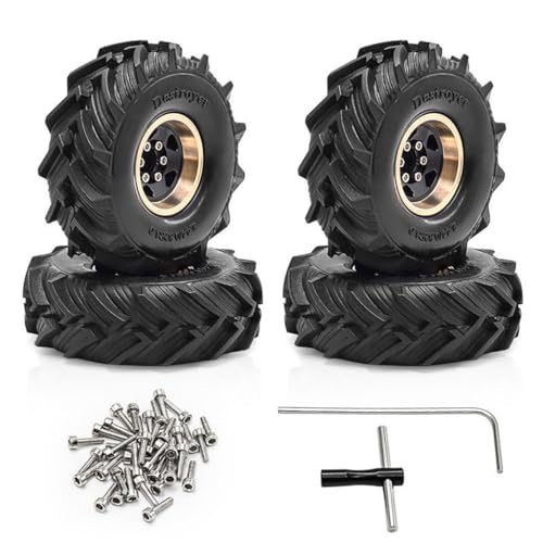 4 Stück 2,5 cm Messingfelgennabe, RC-Upgrade-Teile für 1/18 TRAXXAS TRX4M FMS SCX24 Crawler RC Kletterauto 4 Stück 2,5 cm Messingfelgennabe, RC-Upgrade-Teile für 1/18 TRAXXAS TRX4M FMS SCX24 Crawler RC Kletterauto von ULIIK