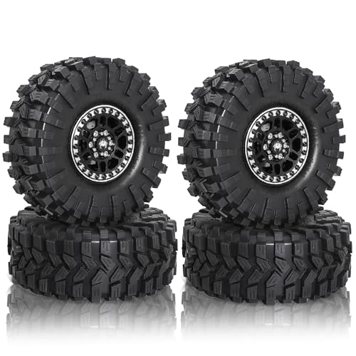 4 Stück 4,8 cm Gummireifen, 120 x 45 mm, Metall-Radnabe, RC, verbesserte Teile für 1/10 SCX10 III TRX4 90046 D90 Crawler RC Kletterauto 4 Stück 4,8 cm Gummireifen, 120 x 45 mm, Metall-Radnabe, RC, verbesserte Teile für 1/10 SCX10 III TRX4 90046 D90 Crawler RC Kletterauto von ULIIK