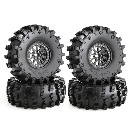 4 Stück 5,6 cm Aluminium-Legierung Radnabe Crawler Reifen 150 x 58 mm RC Ersatzteile für AXIAL 1/10 RBX10 Ryft TRX-4 Climbing RC Car (schwarz) von ULIIK