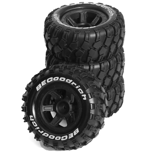 4 Stück 90x38mm Reifen Gummiräder 12mm Sechskant Radachse RC-Upgrade Teile für MJX 10208 Monster Truck RC Car 4 Stück 90x38mm Reifen Gummiräder 12mm Sechskant Radachse RC-Upgrade Teile für MJX 10208 Monster Truck RC Car von ULIIK