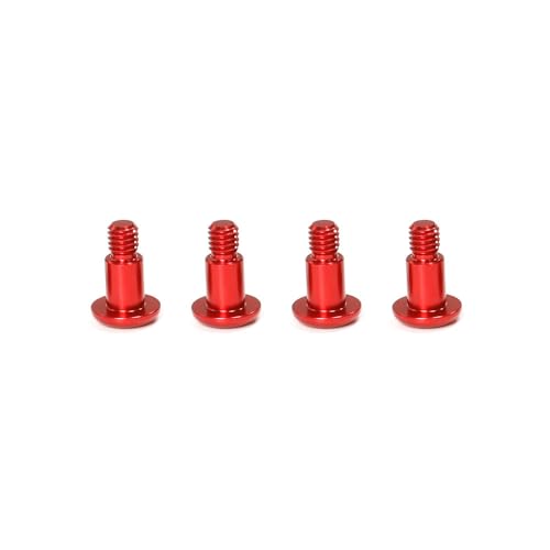 4 Stück Aluminiumlegierung Schraube RC verbesserte Teile für Tamiya TT02 TT02B RC Auto (rot) von ULIIK