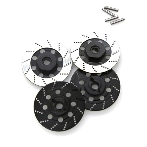 4 Stück simulierte Aluminiumlegierung 12 mm Sechskant-Bremsscheibe RC Verbesserte Teile für 1/10 Tamiya Sakura D4 Drift Racing RC Car (schwarz) von ULIIK