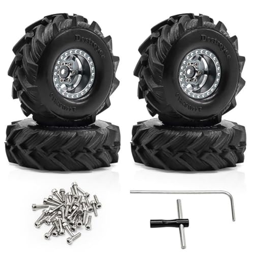 4 x 2,5 cm Aluminium-Felgenfelge, RC-Ersatzteile für 1/18 TRAXXAS TRX4M FMS SCX24 Crawler RC Car (Titan) von ULIIK