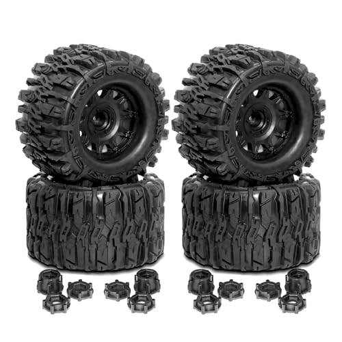 4 x Gummireifenrad, 170 x 102 mm, RC-Ersatzteile für 1/8 Arrma Traxxas, Schlittenteam, Corally, Buggy, LKW, ferngesteuertes Auto von ULIIK