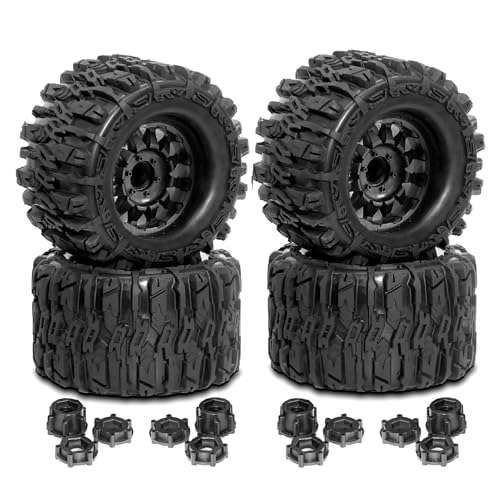 4 x Gummireifenrad, 170 x 102 mm, RC-Ersatzteile für 1/8 Arrma Traxxas, Schlittenteam, Corally, Buggy, LKW, ferngesteuertes Auto von ULIIK