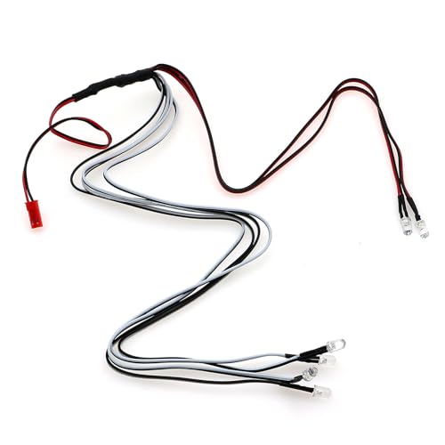 6-LED-Licht, 5 mm, mit RC-Anhänger für RC Auto (4 weiß-2 rot) von ULIIK