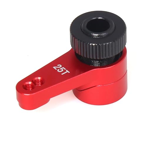 Aluminium 25T Entlade-Servohupe RC verbesserte Teile für AXIAL 1/10 RBX10 SCX10 90046 Capra 1.9 UTB LOSI 1/8 LMT Solid Axle 4WD Monster Truck RC Auto (rot) von ULIIK