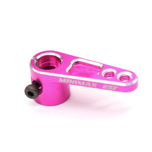 Aluminium-Legierung, 25 Zähne, Servohupe, verbesserte Teile für ferngesteuertes Auto für Futaba, Rosa von ULIIK