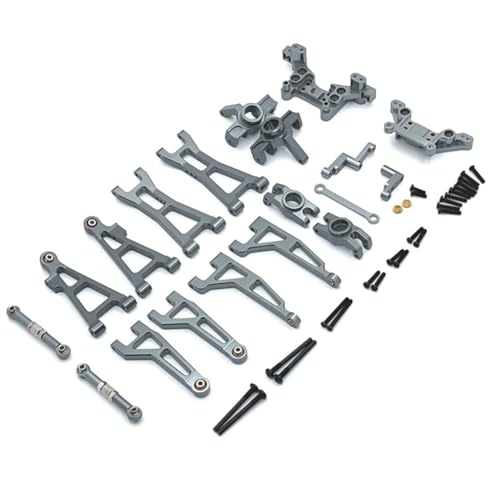 Aluminium Querlenker Schwinge Lenkgruppe Radsitz Stoßdämpfer Turm RC Verbessertes Teile-Set für MJX 1/16 M162 16207 RC Auto (Titan) von ULIIK