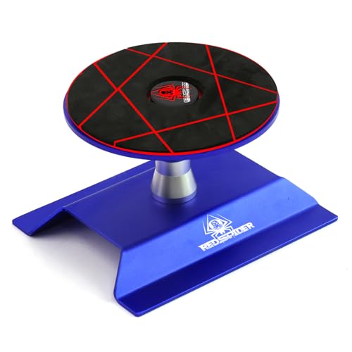 Aluminium RC Auto Reparaturständer 360 Grad Drehung für 1/8 1/10 RC Auto für TRX4 SCX10 RC Car (blau) von ULIIK