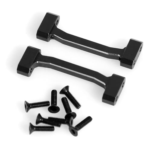Aluminium-Stoßdämpfer-Halterung, Verstärkung, Sitz, RC, verbesserte Teile für LOSI 1/18 Mini LMT 4X4 gebürsteter Monstertruck RTR-LOS01026 RC Auto (schwarz) von ULIIK