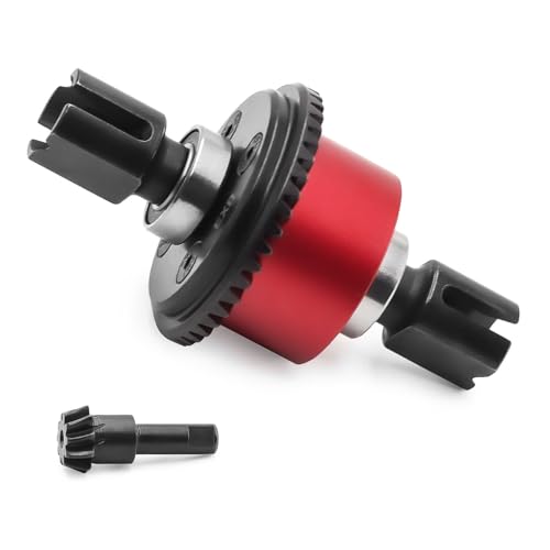 Aluminiumlegierung + Stahl 43T/10T Differentialbaugruppe RC Upgrade-Teile für ARRMA 1/8 KRATON V5 V6 1/7 BIGROCK Mojave EXB ARA310990 RC Car (rot) von ULIIK
