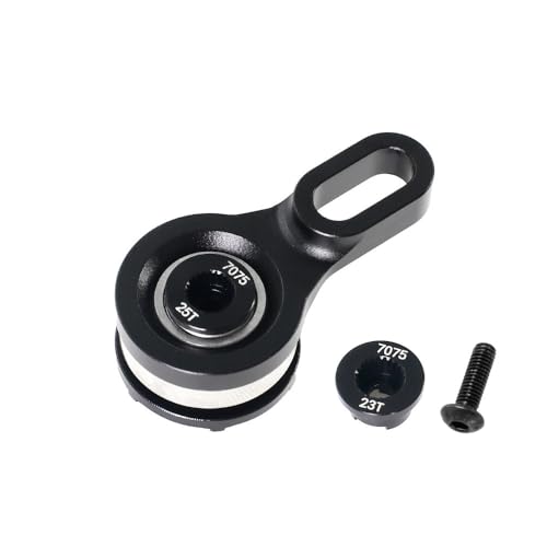 Aluminiumlegierung 23T 25T Entlade-Servohorn RC verbesserte Teile für LOSI 1/4 Promoto-MX RC Elektromotorrad (schwarz) von ULIIK