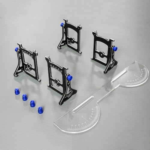 Aluminiumlegierung Kunststoff RC Auto Einstellbares Lineal Lenkglied Synchronisator Setup System Lenkmesswerkzeug für 1/10 RC Drift Rennwagen (blau) von ULIIK