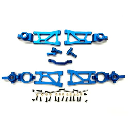 Aluminiumlegierung Querlenker Radsitz Lenkmontage RC Upgrade Teile Set für Remo Hobby 1/16 Smax 1621 1625 1631 1635 1651 1655 RC Car (blau) von ULIIK