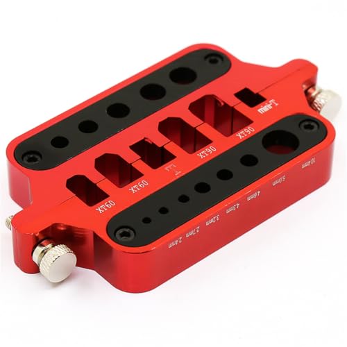 Aluminiumlegierung RC Modell RC Auto Kabelverbinder Lötwerkzeughalter Schweißwerkzeug RC Reparatur Werkzeug Kit für XT60, XT90, T Stecker, Mini T Stecker (Rot) von ULIIK