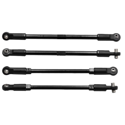 Aluminiumlegierung vorne hinten Zugstange Set RC Upgrade Teile für TRAXXAS E-Maxx T-Maxx RC Auto (schwarz) von ULIIK