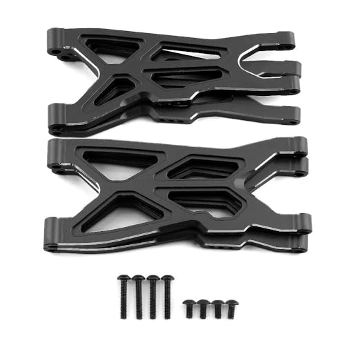 Aluminiumlegierung vorne und hinten Querlenker RC Upgrade Teile für ARRMA 1/10 3S Big Rock, 1/8 3S Typhon RC Car (schwarz) von ULIIK