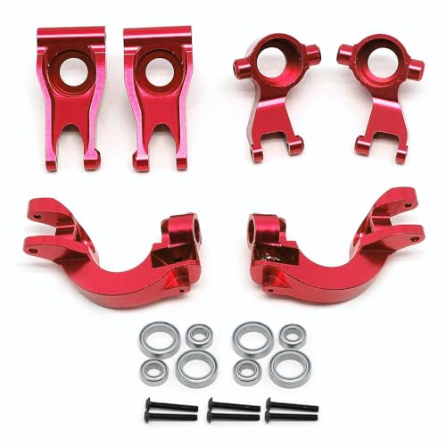 CNC-Aluminium-Legierung Radsitz-Set RC Upgrade Teile für 1/10 ARRMA Senton Big Rock Typhon Granite Vorteks RC Car (rot) von ULIIK