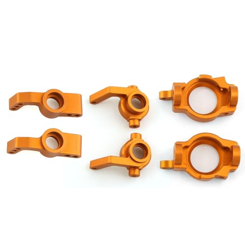 CNC-Aluminium-Legierung Radsitz-Set RC Upgrade Teile für ZD Racing DBX-10 Desert Truck RC Car (Orange) von ULIIK