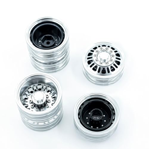 CNC-Aluminium-Legierung vorne und hinten, Reifennabe, RC-Upgrade-Teile für Tamiya 1/14 Traktor-Anhänger, ferngesteuertes Auto von ULIIK