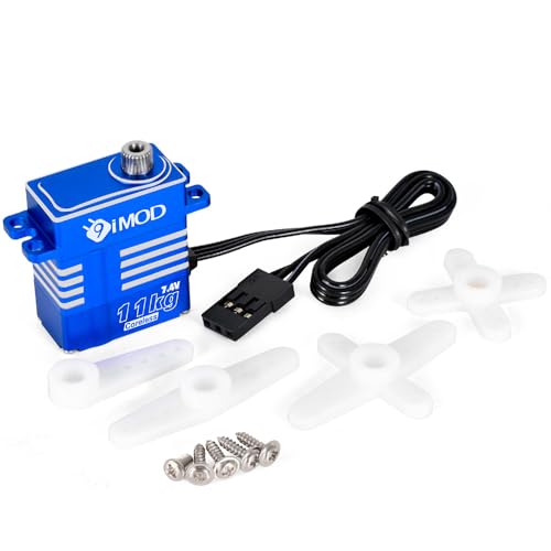 CNC-Aluminiumgehäuse, 11 kg, Metallgetriebe, digital, kernlos, Servo 4,8–8,4 V, für 1/8 1/10 1/12 1/18 RC Auto RC Hubschrauber Roboter Flugzeug (Steuerwinkel 180 °) von ULIIK