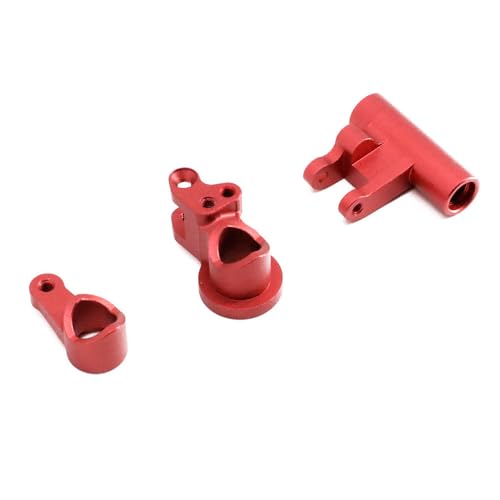 CNC-Aluminiumlegierung, Lenkgruppe, RC-Upgrade-Teile für LOSI 1/10 U4 Lasernut Ultra4 RC Auto (rot) von ULIIK