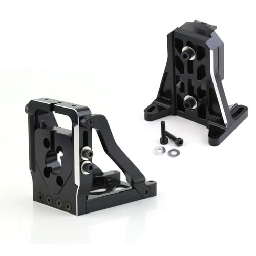 CNC-Aluminiumlegierung, Schnellspanner-Motorhalterung + Motor-Endbefestigungssitz, RC-Upgrade-Teile für TRAXXAS 1/6 XRT 8S, 1/5 X-Maxx 6S/8S RC Auto (schwarz) von ULIIK