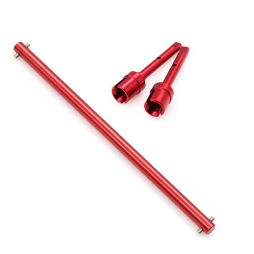 CNC-Aluminiumlegierung, zentrale Antriebswelle, RC-Upgrade-Teile für Tamiya TT02 RC Auto (rot) von ULIIK