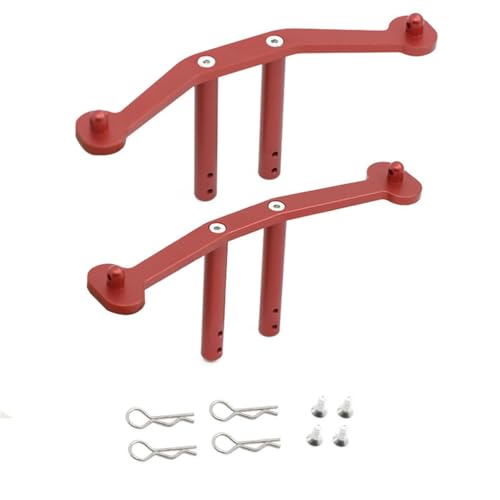 CNC Aluminiumlegierung Auto Shell Säule RC Upgrade Teile für 1/10 ARRMA Senton Big Rock Typhon Granit Vorteks RC Car (rot) von ULIIK