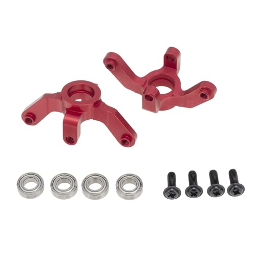 CNC Aluminiumlegierung Lenkbecher RC Upgrade Teile für Redcat 1/10 Blackout XTE XBE SC RC Auto (rot) von ULIIK