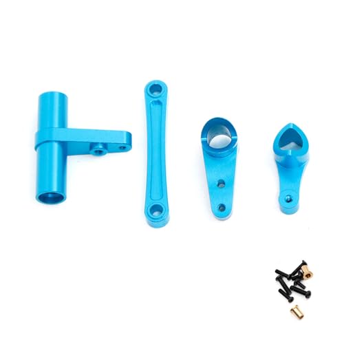 CNC Aluminiumlegierung Lenkeinheit RC Upgrade Teile für WLtoys 104009/12401/12402-A/12404/12409 RC Car (blau) von ULIIK