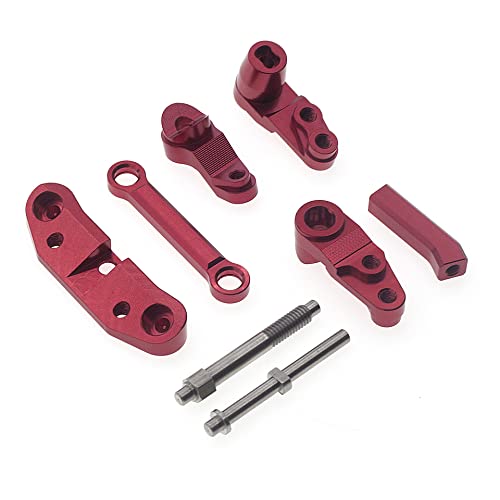 CNC Aluminiumlegierung Lenkgruppe RC Upgrade Teile für 1/10 LOSI 22S 2WD RC Auto (rot) von ULIIK