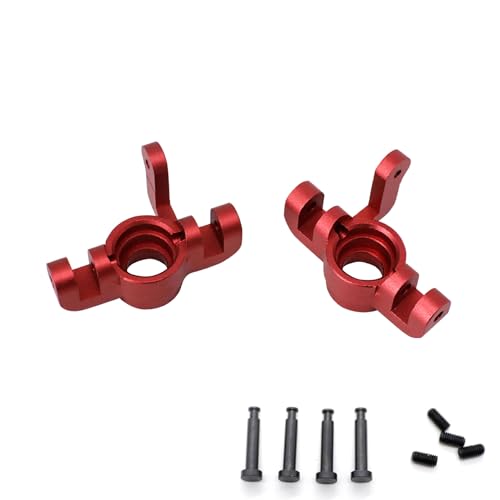 CNC Aluminiumlegierung Lenkknöchel RC Upgrade Teile für LOSI 1/10 U4 Lasernut Ultra4 RC Auto (rot) von ULIIK