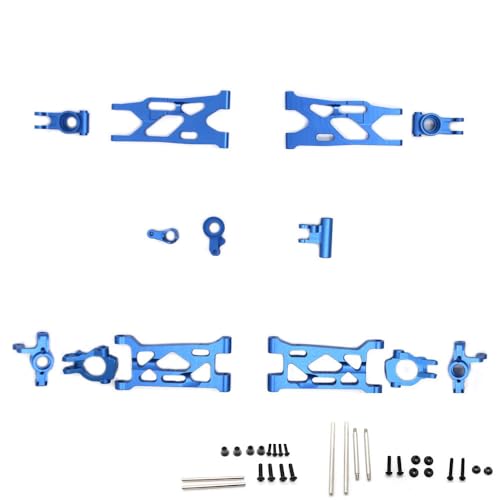 CNC Aluminiumlegierung Querlenker Lenkmontage Radsitz Set RC Upgrade Teile für LOSI 1/10 U4 Lasernut Ultra4 RC Auto (blau) von ULIIK