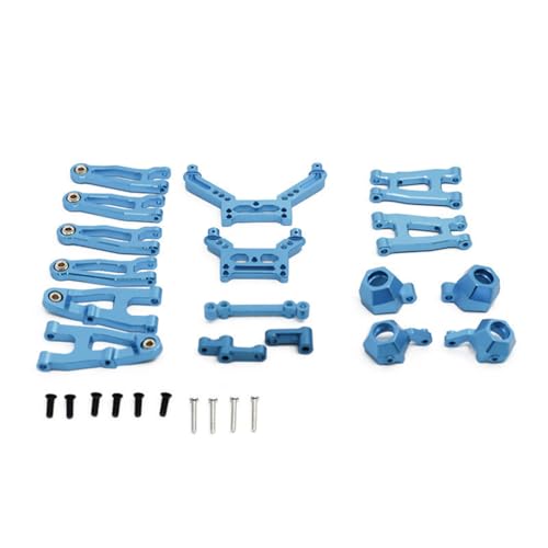 CNC Aluminiumlegierung Querlenker Lenkmontage Stoßturm Radsitz RC Upgrade Teile Set für 1/16 SG1603 SG1604 UD1601 UD16024 RC Auto (blau) von ULIIK