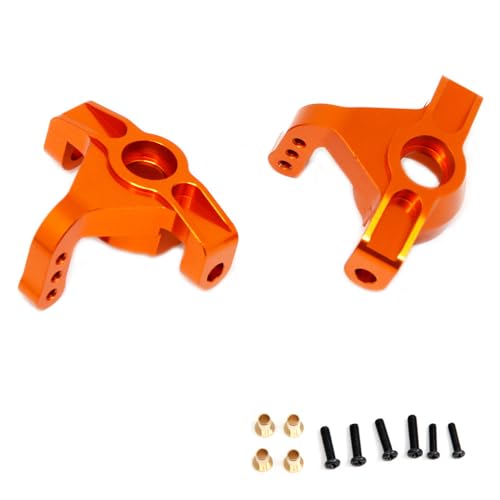 CNC Aluminiumlegierung Vorderrad Lenkknöchel RC Upgrade Teile für WLtoys 104009/12401/12402-A/12404/12409 RC Car (Orange) von ULIIK