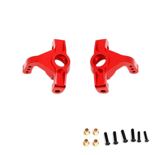 CNC Aluminiumlegierung Vorderrad Lenkknöchel RC Upgrade Teile für WLtoys 104009/12401/12402-A/12404/12409 RC Car (rot) von ULIIK