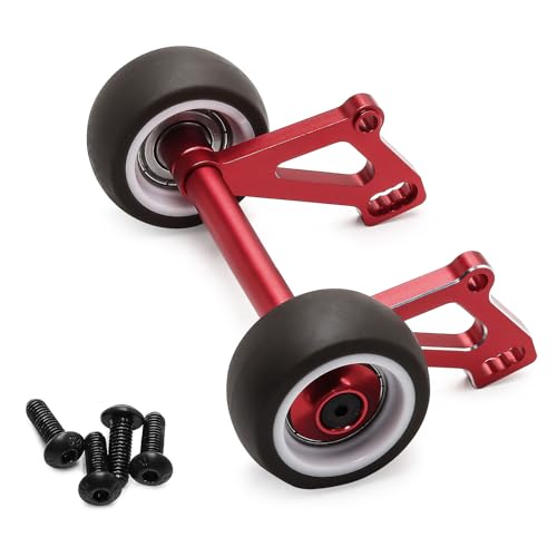 CNC Aluminiumlegierung verstellbare Head Up Wheelie Bar RC DIY Teile für ARRMA 1/8 6S Outcast KRATON V6 RC Car (rot) von ULIIK