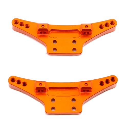 CNC Aluminiumlegierung vorne hinten Dämpferturm RC Upgrade Teile für WLtoys 104009/12401/12402-A/12404/12409 RC Car (Orange) von ULIIK