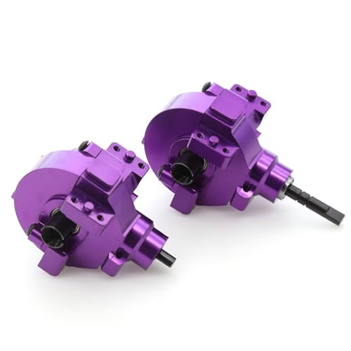 CNC Aluminiumlegierung vorne hinten Differential-Differential-Differential-Baugruppe RC Upgrade-Teile für HSP 94123 94107 94170 94108 94111 94118 RC Car (vorne + hinten, lila) von ULIIK